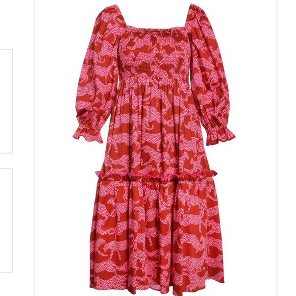 Crosby Jade Dress in “Jumping Jags” - maxi dress with smocked bodice - Picture 2 of 10